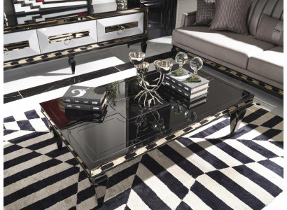 Coffee table, side table, coffee table, wood, living room, black