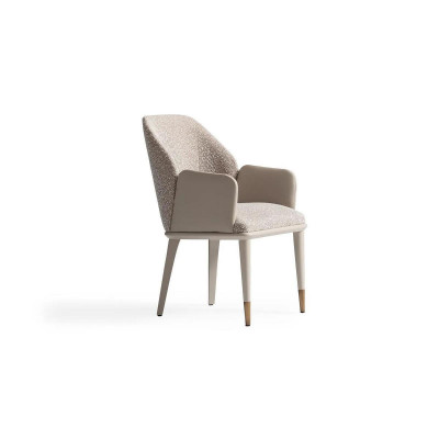 Kitchen chair dining room chair with armrests gray upholstery modern