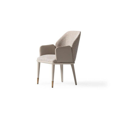 Kitchen chair dining room chair with armrests gray upholstery modern