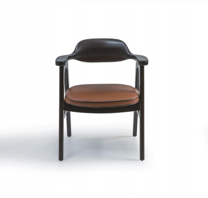 Dining room chair with armrests black wooden chair new furniture design seat