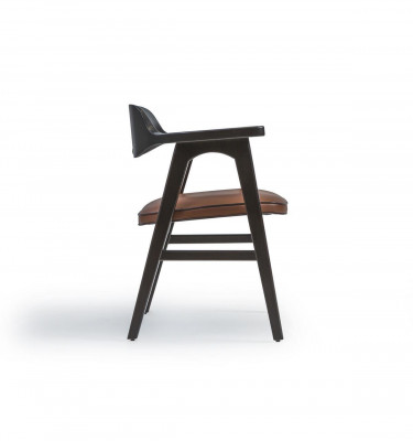 Dining room chair with armrests black wooden chair new furniture design seat
