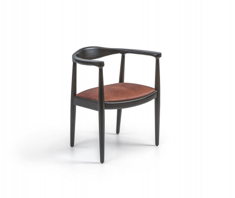 Design furniture chair with armrests wooden chair new furnishings upholstered seat