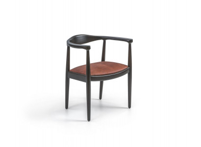 Design furniture chair with armrests wooden chair new furnishings upholstered seat