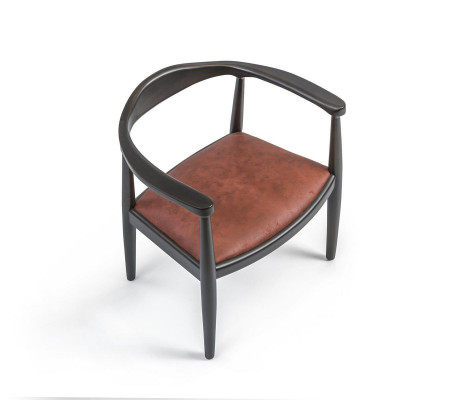 Design furniture chair with armrests wooden chair new furnishings upholstered seat