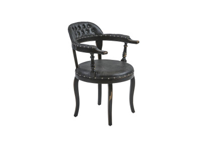Luxury design upholstered chair with cushion seat dining room wood chair with armrests