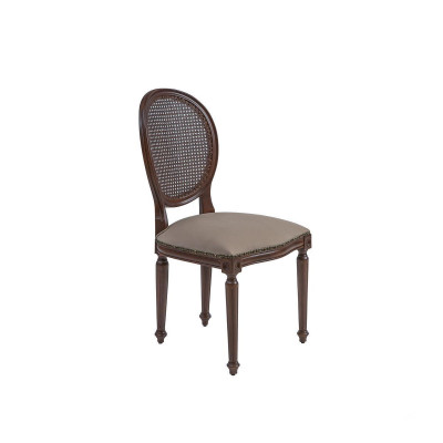 Design chair dining room style classic padded seat furnishing wood chair