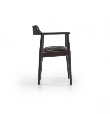 Dining room design chair with armrests new furniture seat black wooden chair