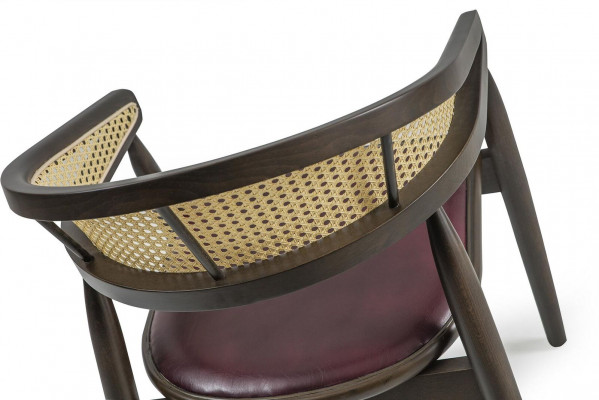 Design armchair brown wooden chair new furniture seat dining room decor