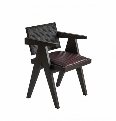Wood chair design brown armchair dining room furniture seating furnishing new