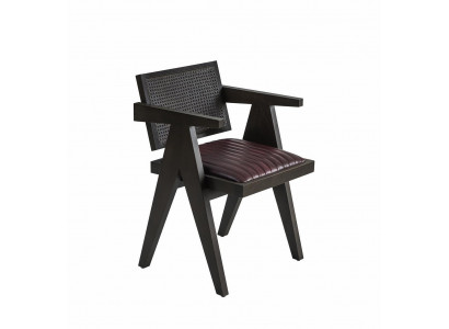Wood chair design brown armchair dining room furniture seating furnishing new