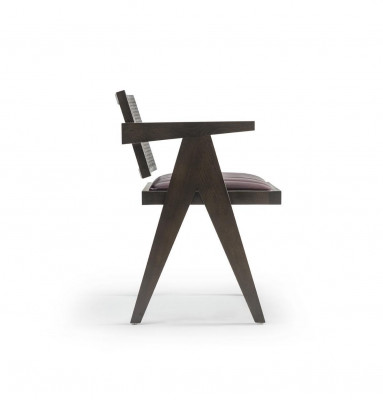 Wood chair design brown armchair dining room furniture seating furnishing new