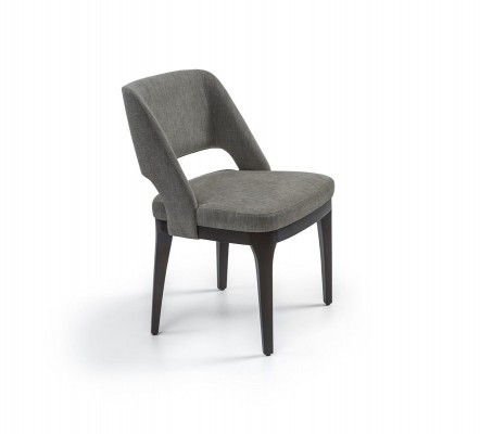 Gray chair luxury designer furniture dining room upholstered seat modern furnishings