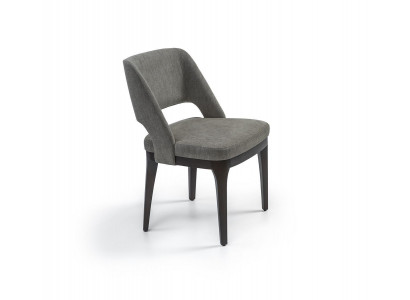 Gray chair luxury designer furniture dining room upholstered seat modern furnishings