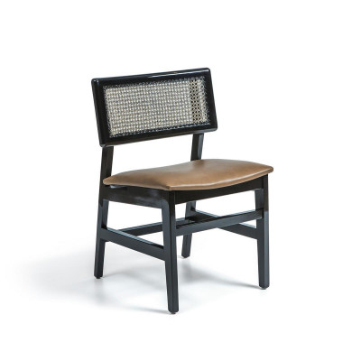 Dining room chair black wood chair new furniture upholstered seat design modern