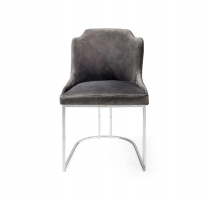 Modern chair gray luxury designer furniture dining chair padded chair