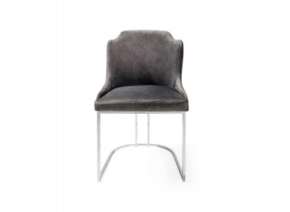 Modern chair gray luxury designer furniture dining chair padded chair