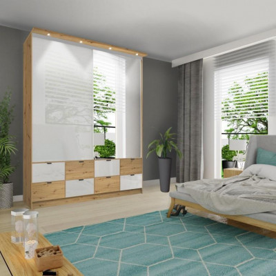 Bedroom wardrobe solid wood closet coat closets furniture