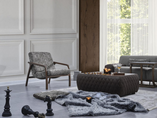 Modern sofa set 3-piece 2x sofa three-seater armchair upholstered furniture living room
