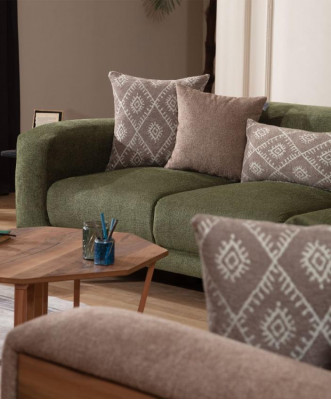 Stylish living room seating furniture designer sofa set four-seater armchair