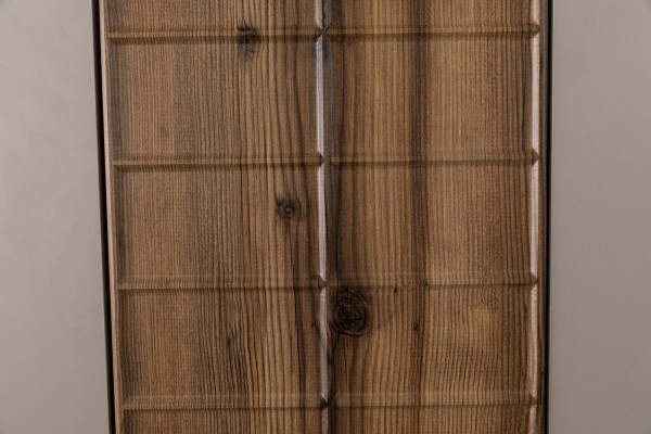 Bedroom modern set textile double bed wood wardrobe 4-piece