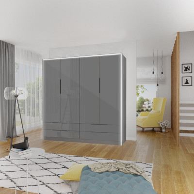 Multipurpose shelves cabinet shelf mirror wardrobe storage closet