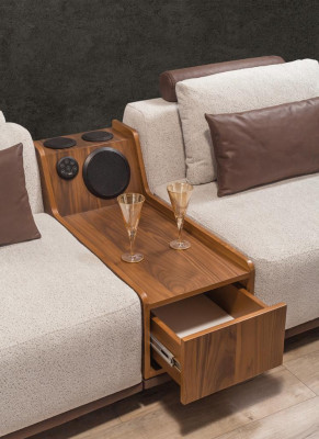 Beige Exclusive 2-Seater Sofa Living Room Couches Modern Two-Seater
