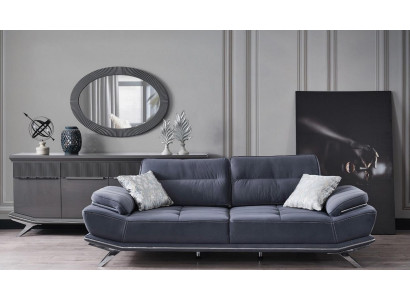 Modern blue color 3-seater sofa Comfort and style in a new ensemble