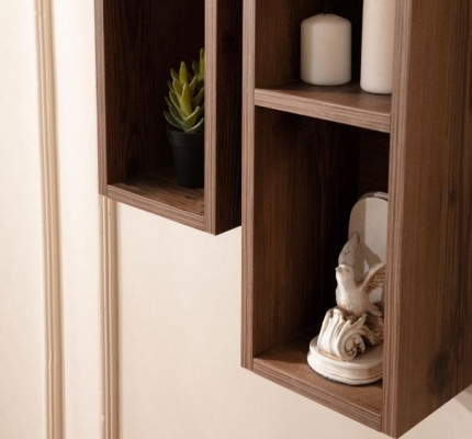 Stylish living room furniture modern RTV lowboard wood coffee table shelves