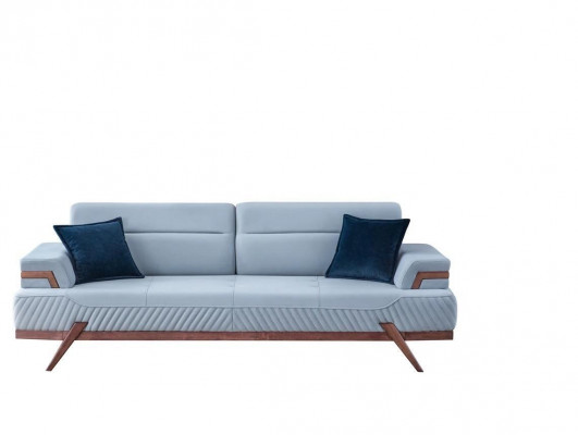 Modern sofas designer blue 3-seater upholstered sofas leather couches new