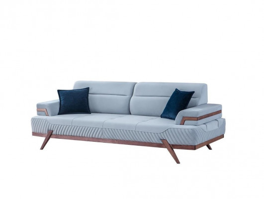 Modern sofas designer blue 3-seater upholstered sofas leather couches new