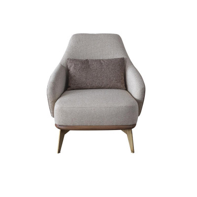 Exclusive armchair living room textile single-seater design stylish wooden legs