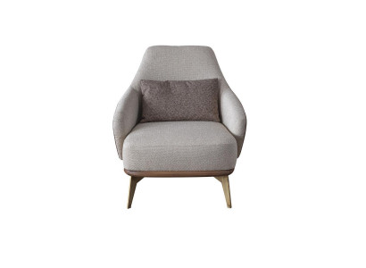 Exclusive armchair living room textile single-seater design stylish wooden legs