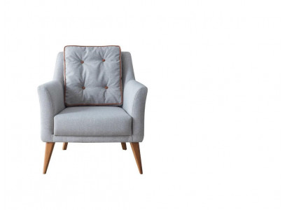 Light blue living room single-seater designer upholstered armchair relax chair furniture