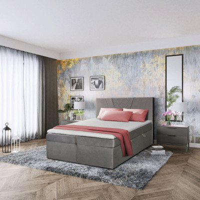 Double Bed Upholstered Bed Gray 180x200 Beds Luxury Design Furniture Bedroom New