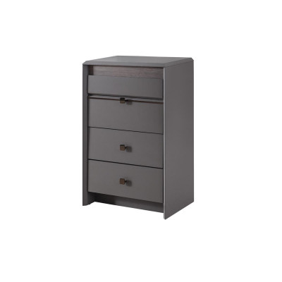 Exclusive Gray Dresser Luxurious 4x Drawer Bedroom Wooden Furniture