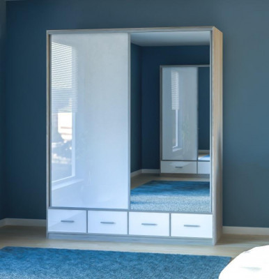 Wardrobe Closet Wall Unit Bedroom Adults Color White Furniture New