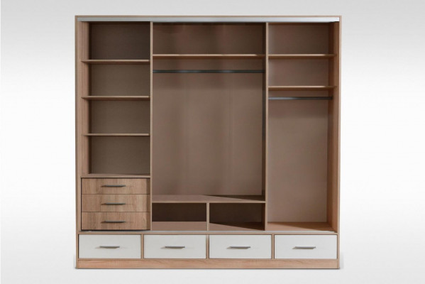 Wardrobe Closet Wall Unit Bedroom Adults Color White Furniture New