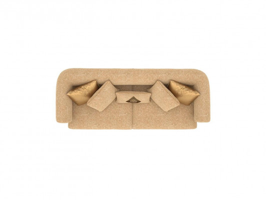 Design Beige Sofa Two-Seater Couch Luxury Furniture Textile Interior Upholstered Furniture