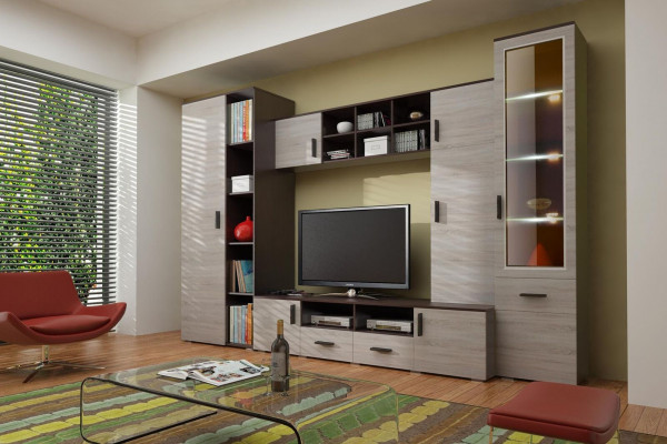 Living room wall shelf TV cabinet wall cabinets shelf wood living room furniture new