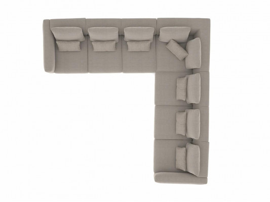 Designer upholstered corner sofa, L-shape, furniture set, textile upholstery, new.