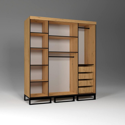 Wardrobe Chest of Drawers Design Cabinet Display Cabinet XXL Shelf Loft