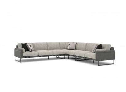 Modern corner sofa L-shape living room luxury couch luxury design textile new