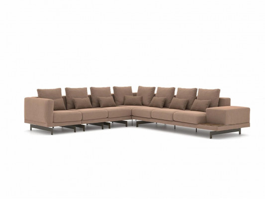 Upholstered Sofa L-Shape Living Room Luxury Corner Suite New Textile Furniture