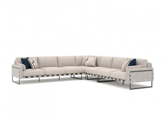 Fabric corner sofa L-shape sofa couch design upholstery modern textile living room new