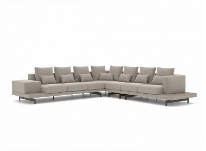 Gray designer sofa couch upholstery textile corner sofa upholstered furniture living room new