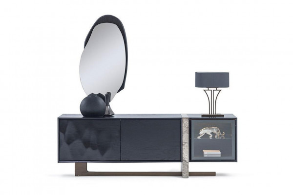 Sideboard Buffet Mirror Dining Room Living Room Modern Design 2-piece Set