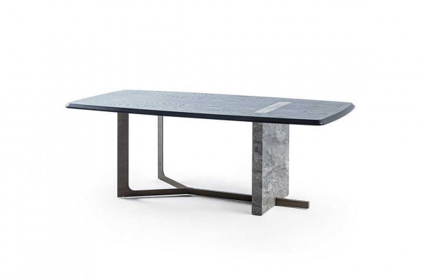 Modern Rectangular Dining Room Dining Table Gray Wood Luxury Design Table