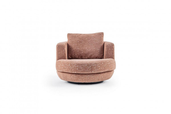 Single-seater modern armchair orange living room decorative designer luxury textile