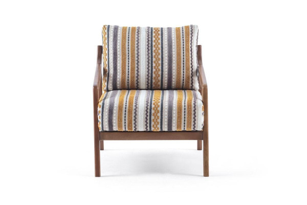 Living Room Lounge Designer Modern 1-Seater Sofa Fabric Sofa with Cushion
