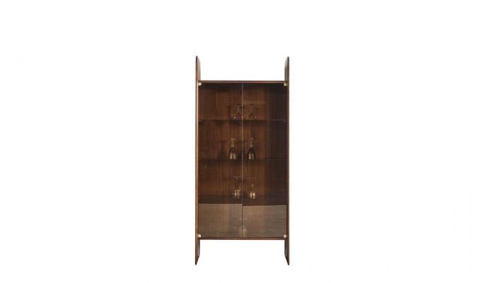 Display luxury cabinet wood style brown glass new cabinets glass cabinet